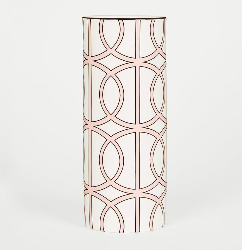 Loop White/Blush Vase