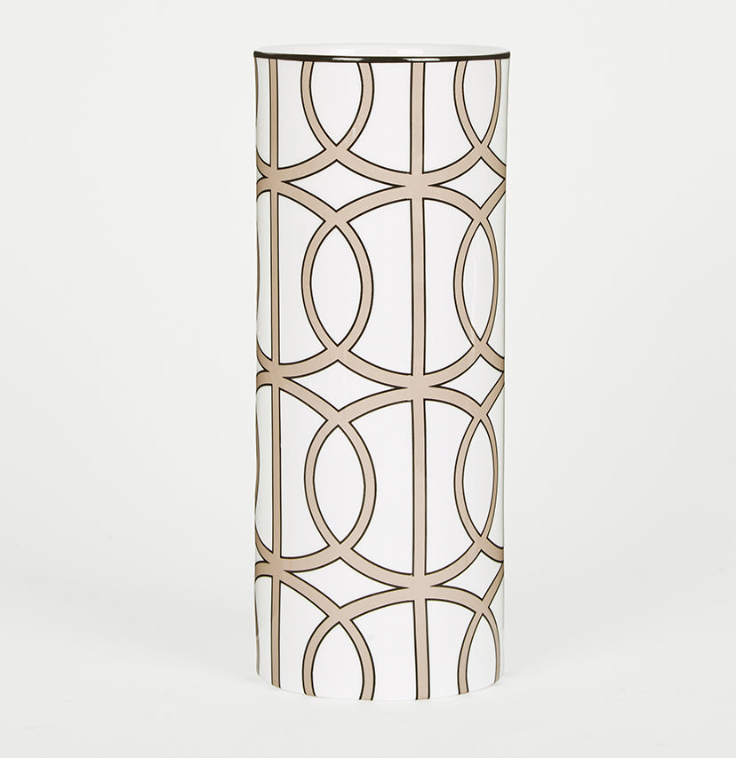 Loop White/Truffle Vase