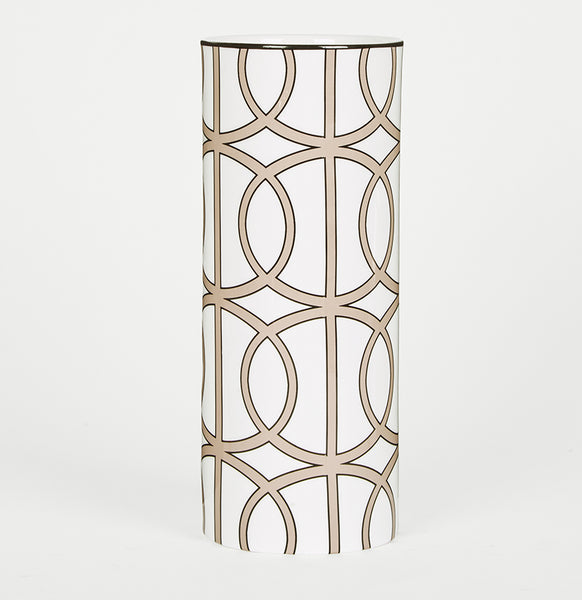 Loop White/Truffle Vase