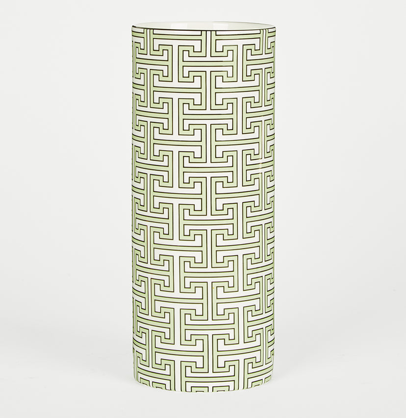 Maze Apple Green/White Vase