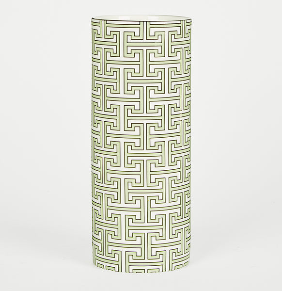 Maze Apple Green/White Vase