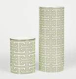 Maze Apple Green/White Small Vase