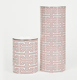 Maze Blush/White Small Vase