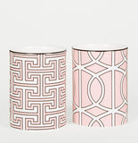 Maze Blush/White Small Vase