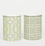 Maze Apple Green/White Small Vase