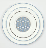 Loop Cornflower Blue/White Teaplate/Side Plate Outer Design (Black)