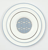Cornflower Blue/White Dessert/Salad Plate