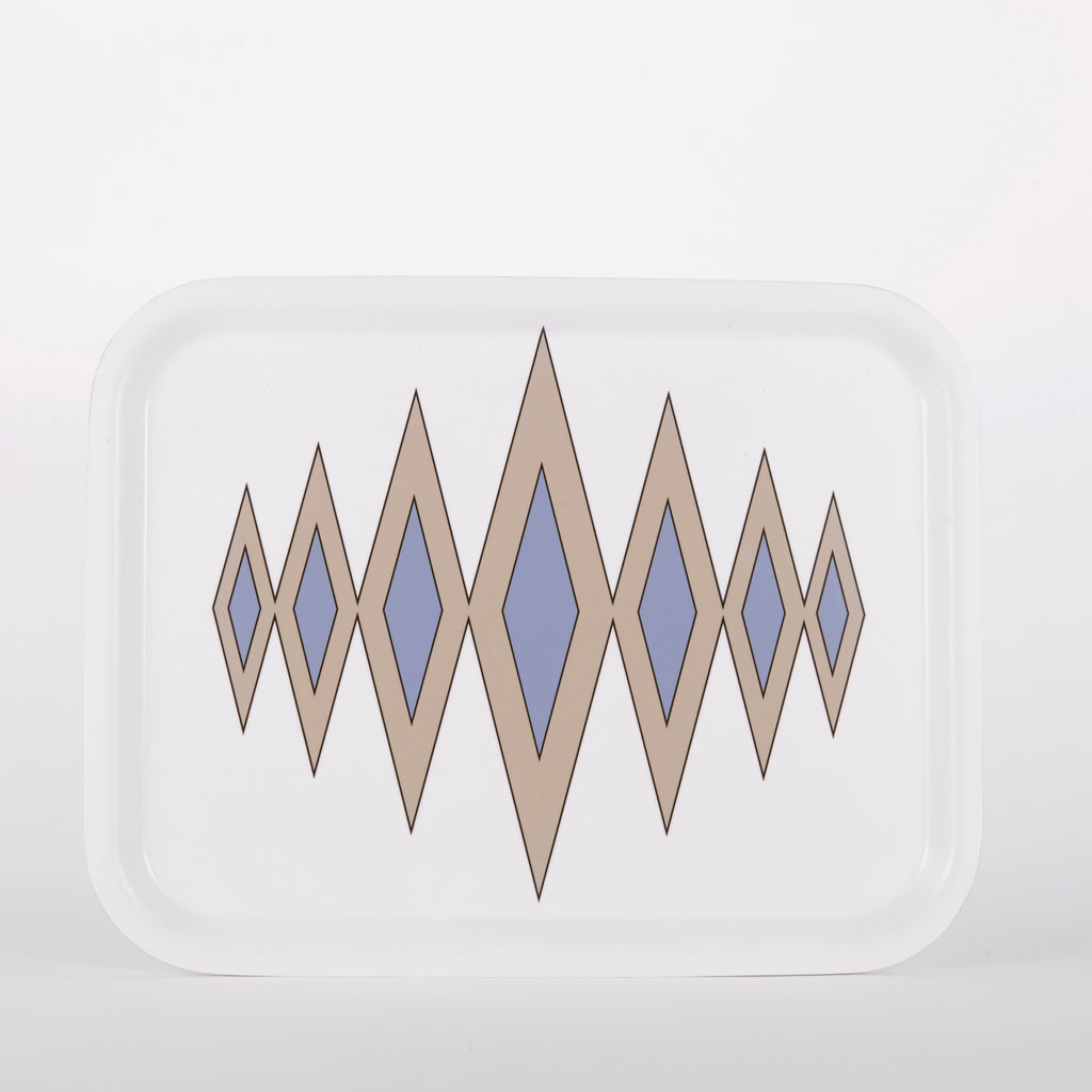 Diamond Truffle/Cornflower Blue Rectangular Tray