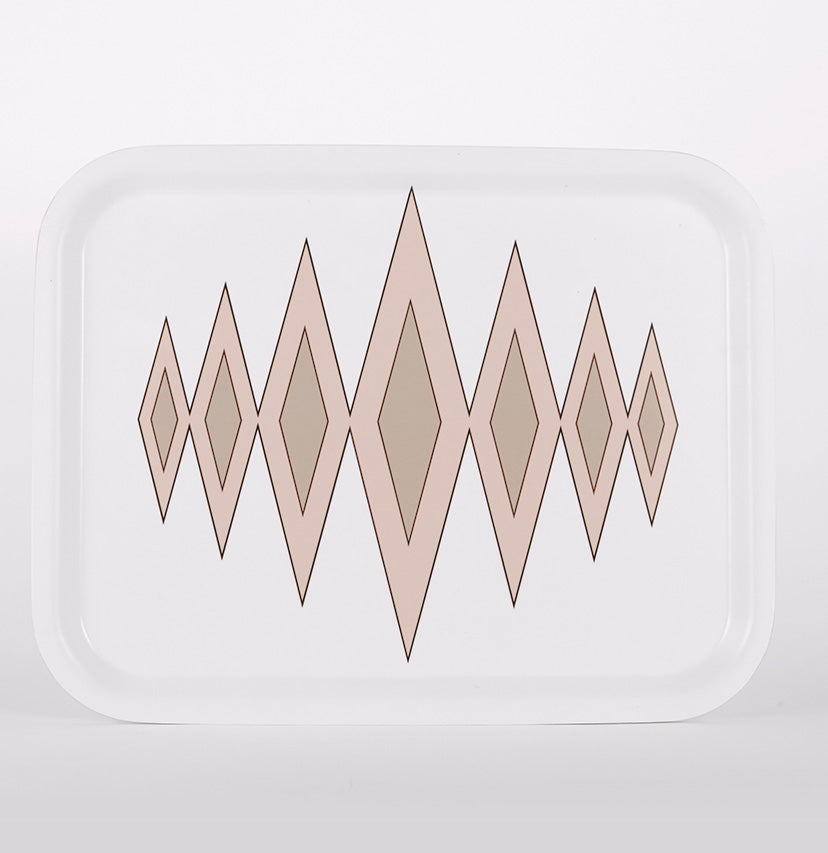 Diamond Blush/Truffle Rectangular Tray