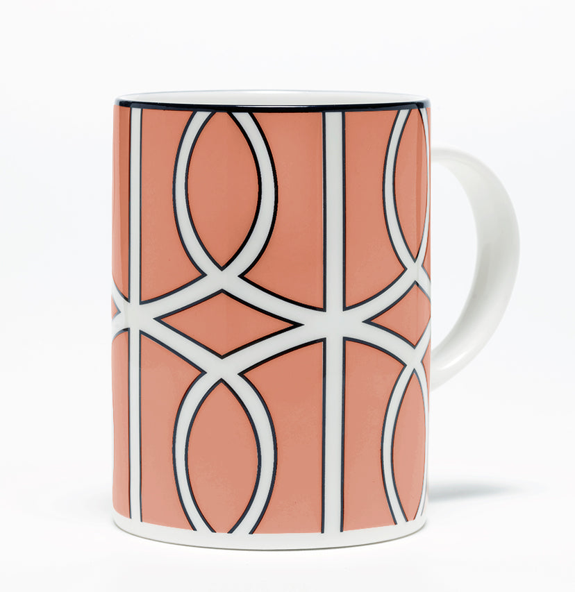 Loop Coral/White Mug (Black)