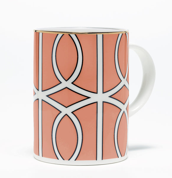 Loop Coral/White Mug (Gold)