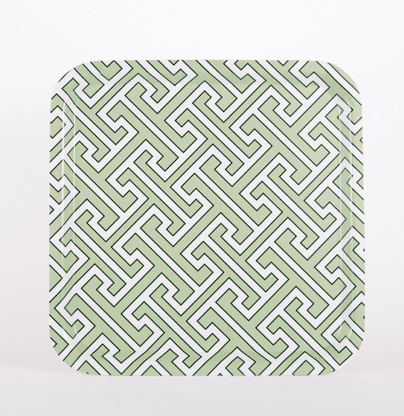 Maze Apple Green/White Tray - SOLD OUT