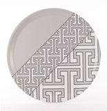 Maze Grey/White Round Tray - SOLD OUT