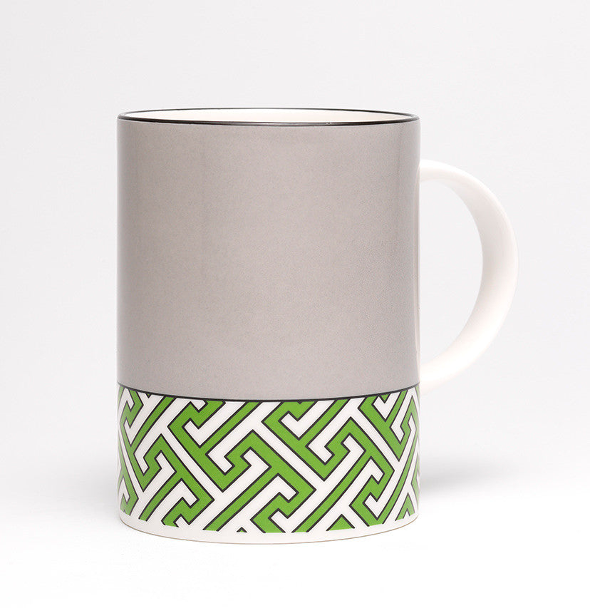 Maze Mid Grey/Green Mug - SOLD OUT