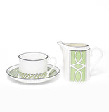 Maze Apple Green/White Teacup & Saucer