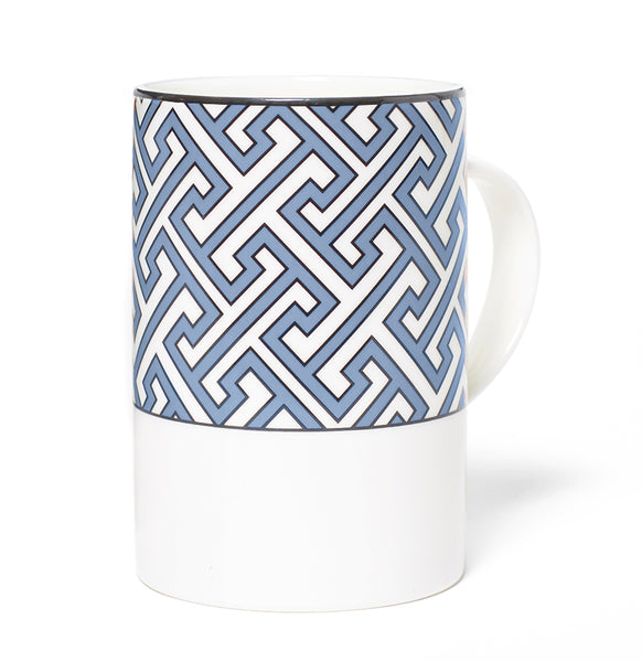 Maze Maxi Cornflower Blue/White Mug