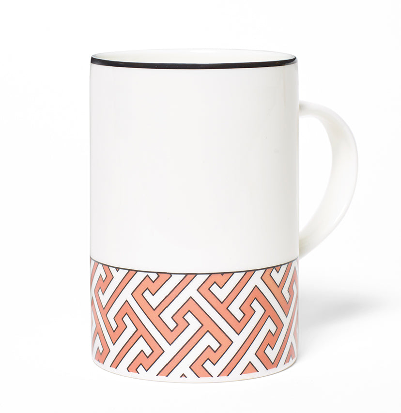 Maze Coral/White Mug