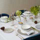 Maze Truffle/White Dinner Plate - Set of 2