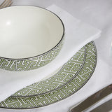 Maze Apple Green/White Bowl
