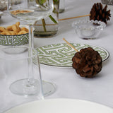 Maze Apple Green/White Dinner Plate - Set of 2