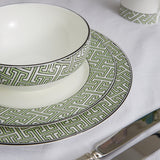 Maze Apple Green/White Bowl