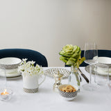 Maze Truffle/White Dessert Plate - Set of 2