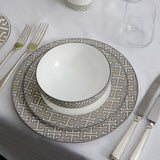 Maze Truffle/White Bowl