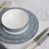 Maze Cornflower Blue/White Bowl
