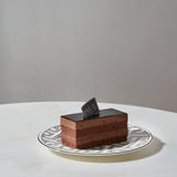 Maze Truffle/White Teaplate/Side Plate All Over Design (Black)