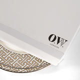 Maze Truffle/White Dinner Plate - Set of 2