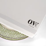 Maze Apple Green/White Dinner Plate - Set of 2
