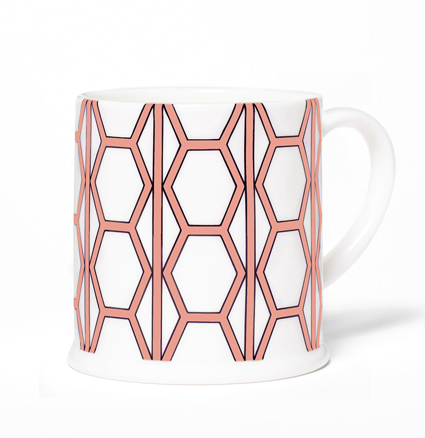 Hex White/Coral Espresso