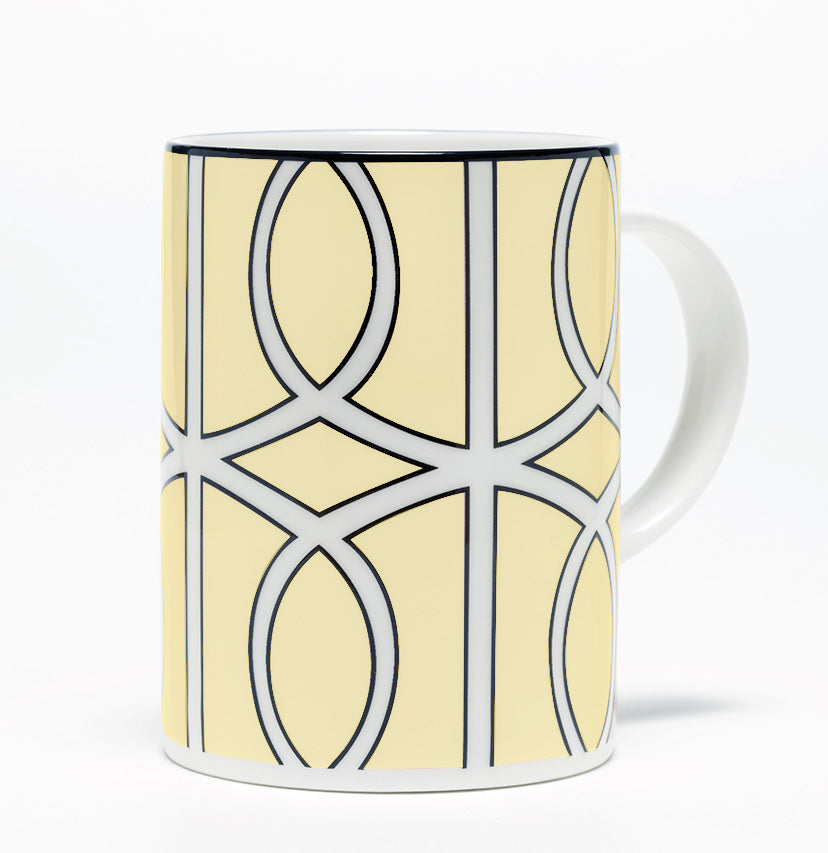 Loop Yellow/White Mug (Black)