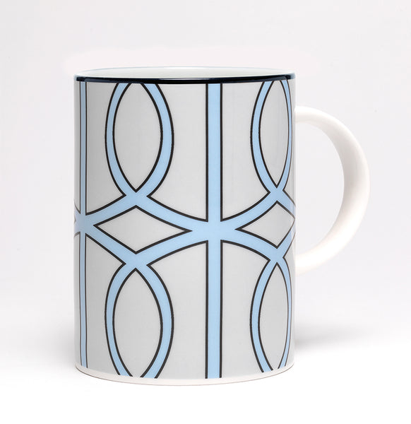 Loop Pale Grey/Aqua Mug (Black)