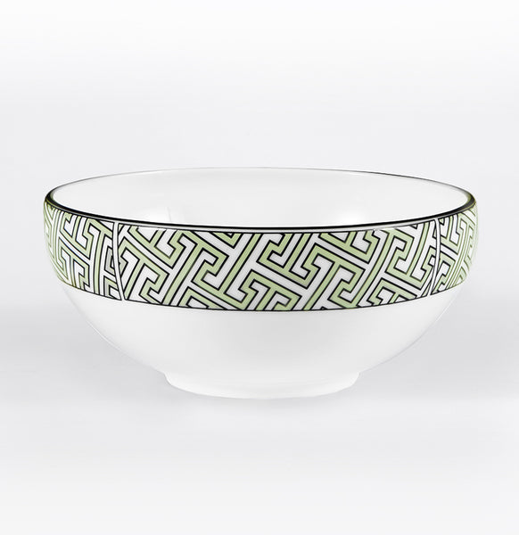 Maze Apple Green/White Bowl