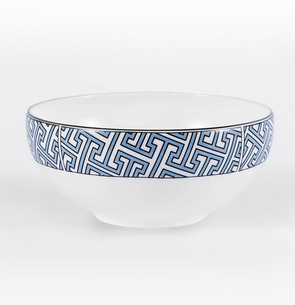 Maze Cornflower Blue/White Bowl