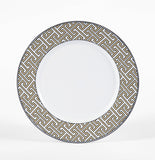 Maze Truffle/White Dessert Plate - Set of 2