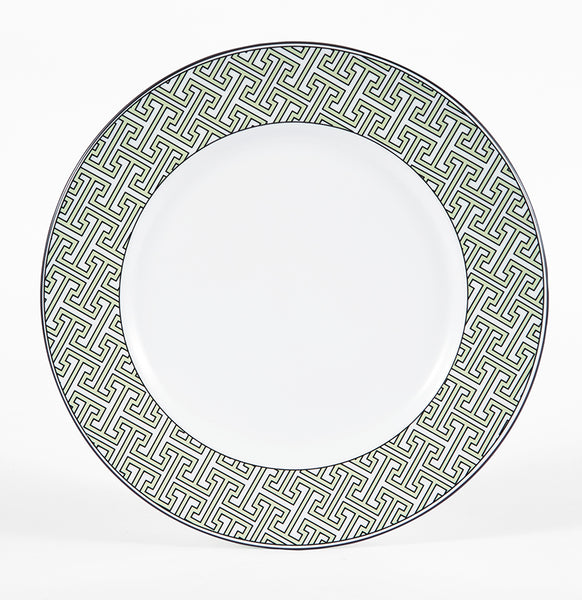 Maze Apple Green/White Dinner Plate - Set of 2