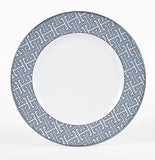 Maze Cornflower Blue/White Dinner Plate - Set of 2