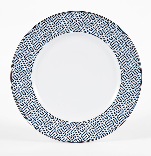 Maze Cornflower Blue/White Dinner Plate - Set of 2