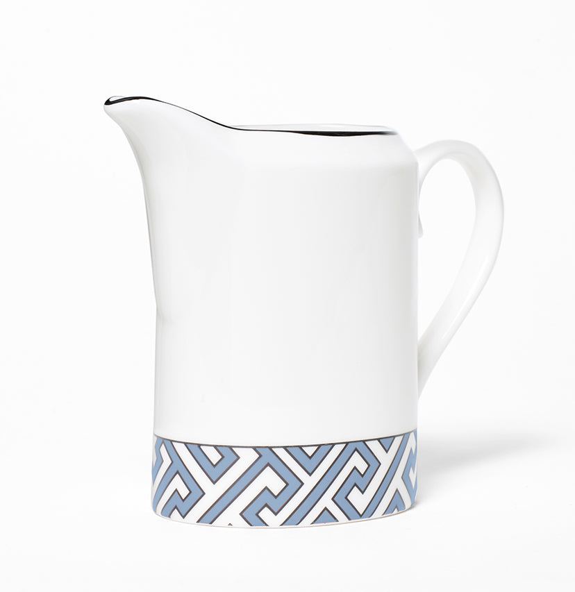 Maze Cornflower Blue/White Milk Jug