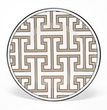 Maze Truffle/White Teaplate/Side Plate All Over Design (Black)