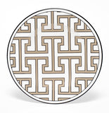 Maze Truffle/White Teaplate/Side Plate All Over Design (Black)