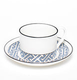 Maze Cornflower Blue/White Teacup Saucer Set of 4 - SPECIAL OFFER