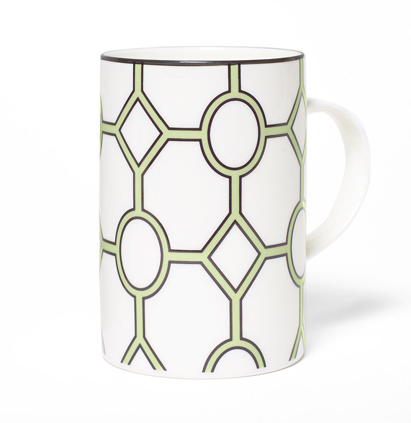 Hoop White/Apple Green Mug