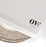 Maze Truffle/White Dessert Plate - Set of 2