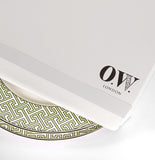 Maze Apple Green/White Dessert Plate - Set of 2