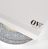 Maze Cornflower Blue/White Dinner Plate - Set of 2