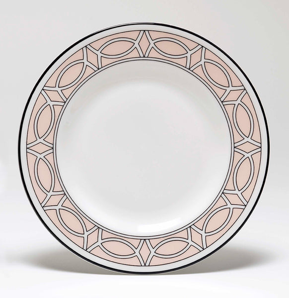 Loop Blush/White Teaplate/Side Plate Outer Design (Black)