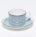 Loop Duck Egg/White Teacup Saucer Set of 2 - SPECIAL OFFER